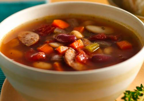 Рецепт суп с колбасой
