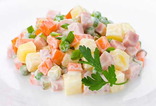 Оливье салат рецепт с колбасой