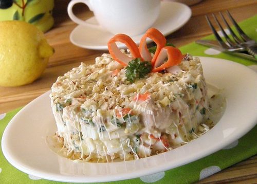 Рецепт салат из печени трески