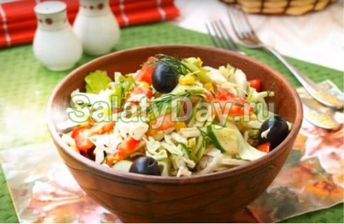 Рецепт салат с кукурузой