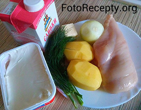 Сырный суп рецепт с курицей пюре