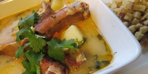 Гороховый суп рецепт с копченостями ребрышками