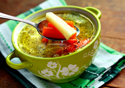 Суп на овощном бульоне рецепт
