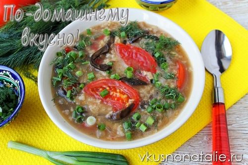 Суп с сухими грибами рецепт