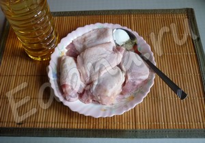 Рецепт бедрышек куриных на сковороде