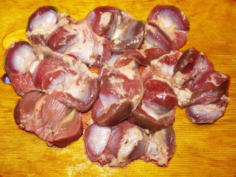 Рецепт салат из куриных желудков