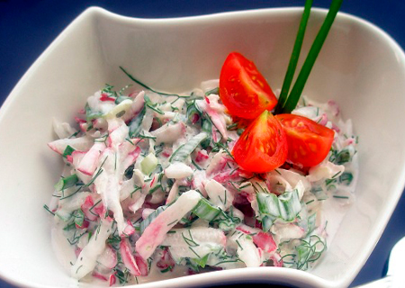 Рецепт салат из редиса