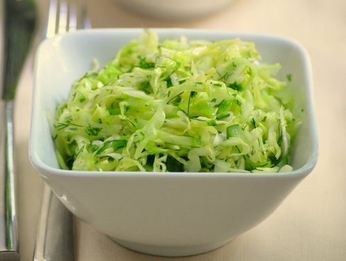 Рецепт салат из свежей капусты с огурцом