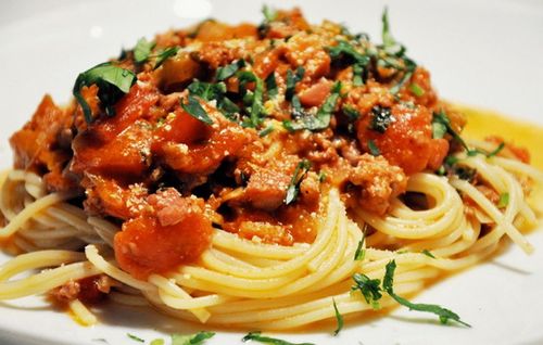 рецепт спагетти с мясом