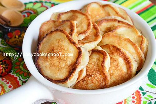 Оладушки рецепт на кефире с яблоками