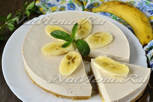 Творожный банановый чизкейк рецепт